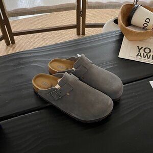 Birkenstock Boston Suede Leather - Thyme